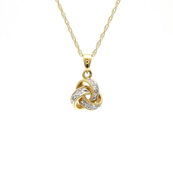 Diamond Pendant (Yg/With Chain)